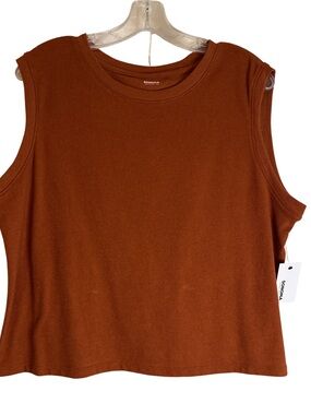 Sonoma Rust Brown Sleeveless Knit Tank, NWT Sz XL